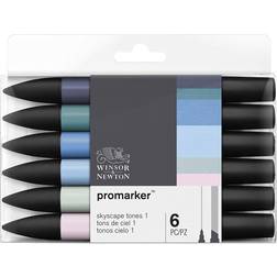 Winsor & Newton Promarker 6 Skyscape Tones 1