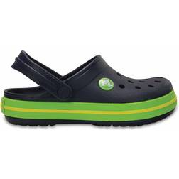 Crocs Kid's Crocband II Clog - Navy/Volt Green