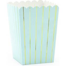 PartyDeco Popcorn Box Blue 6-pack