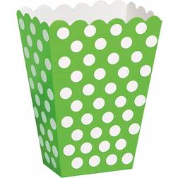 Unique Party Popcorn Box Green/White 8-pack