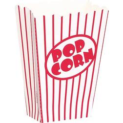 Unique Party Popcorn Box Red/White 8-pack