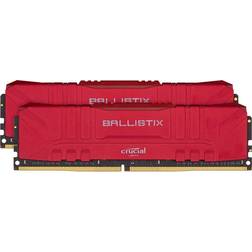 Crucial memoria kit 16 gb (2x8 gb) ddr4 2666 ballistix red cl16
