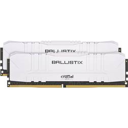 Crucial memoria kit 16 gb (2x8 gb) ddr4 3000 ballistix white cl15