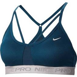 Nike Pro AeroAdapt Light-Support Sports Bra - Midnight Turquoise/Metallic Silver