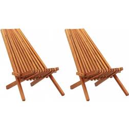 vidaXL 45975 2-pack Utefåtölj, Trädgårdsmatstol