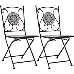 vidaXL Mosaic Bistro 2-pack Garden Dining Chair