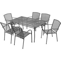 vidaXL 42708 Juego de comedor de patio, 1 Mesa incl. 6 Sillas