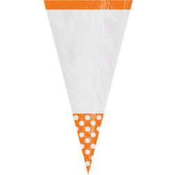 Amscan Gift Bag White/Orange 10-pack