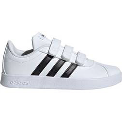 Adidas Kid's VL Court 2.0 - Cloud White/Core Black/Cloud White