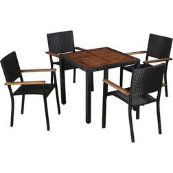 vidaXL 43934 Juego de comedor de patio, 1 Mesa incl. 4 Sillas