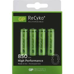 GP Batteries ReCyko+ AAA Rechargeable 850mAh 4-pack