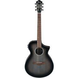 Ibanez AEWC11-TCB Transparent Charcoal Burst Guitare Jumbo acoustique-électrique