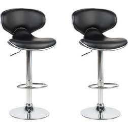 Beliani Conway Leatherette Bar Stool 110cm 2pcs