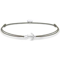 Thomas Sabo Little Secret Anchor Anklet - Grey/White