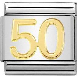 Nomination Composable Classic Link Number 50 Charm - Silver/Gold