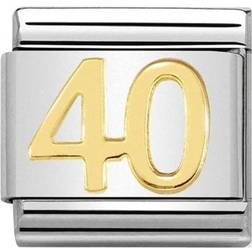 Nomination Composable Classic Link Number 40 Charm - Silver/Gold