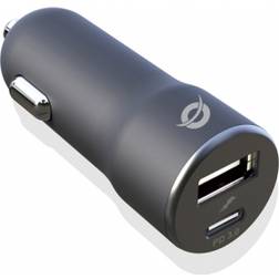 Conceptronic cargador coche althea03b usb-c usb a 5v 2.4a 9v 2a 12v 1.5a 36w