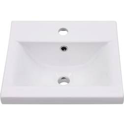 vidaXL Lavabo Encastrado De Cerámica Blanco 42x39x18 cm