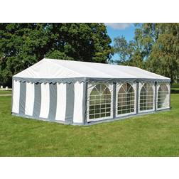 Dancover Carpa Para Fiestas Carpa Eventos Original 5 x 8 m PVC Gris/Blanco