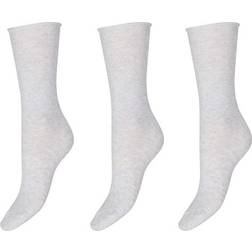 Decoy Ladies Thin Ankle Socks - Light Grey Melange