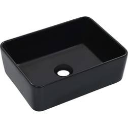 vidaXL Lavabo 40x30x13 cm Cerámica Negro