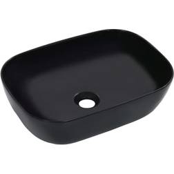 vidaXL Lavabo 45,5x32x13 cm Cerámica Negro