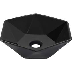 vidaXL Lavabo 41x36.5x12 cm Cerámica Negro