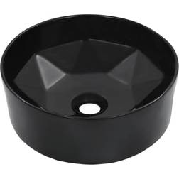 vidaXL Lavabo 36x14 cm Cerámica Negro