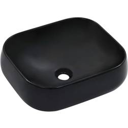 vidaXL Lavabo 44,5x39,5x14,5 cm Cerámica Negro