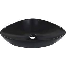 vidaXL Lavabo 58,5 x 39 x 14 cm Céramique Noir