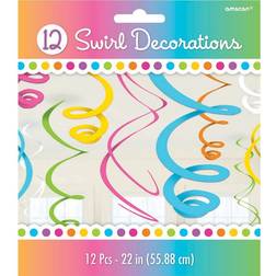 Amscan Hangdecoratie Swirls Caribbean Blauw