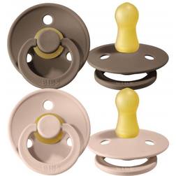 Bibs Pacifier Colour Latex Size 3 2 kpl Woodchuck/Blush