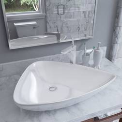 vidaXL Lavabo De Cerámica Triangular 645x455x115 mm