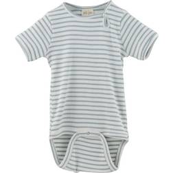 Petit Piao Striped S/S Body - Mint Green