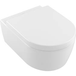 Villeroy & Boch Avento Cuvette suspendue avec abattant WC, 5656HR01, blanc