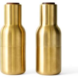 Menu Brushed Brass Bottle Pepper Mill, Salt Mill 2pcs 20.5cm