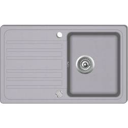 vidaXL Lavandino Cucina Granito Singolo Con Scolapiatti Reversibile Grigio