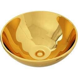 vidaXL Lavabo 32,5x14 cm Cerámica Dorado