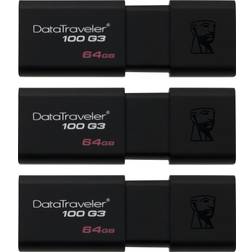 Kingston USB 3.0 DataTraveler 100 G3 64GB (3-pack)