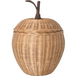 Ferm Living Panier À Pommes Tissé Ø 19 x H 30 cm Rotin Marron