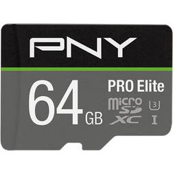 PNY Pro Elite microSDXC Class 10 UHS-I U3 V30 A1 100/90MB/s 64GB +Adapter