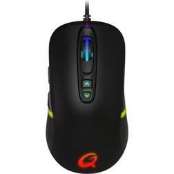 QPAD DX-30 Souris Ergonomique 7 Boutons Filaire USB Noir Soyeux