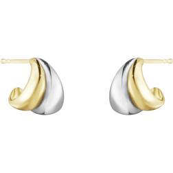 Georg Jensen Curve Earrings - Gold/Silver