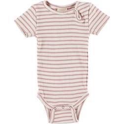 Petit Piao Striped S/S Body - Rose