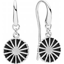 Lund Copenhagen Marguerite Earrings - Silver/Black