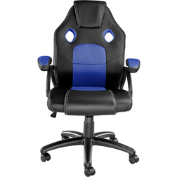 tectake Sedia da gioco racing Mike nero/blu da