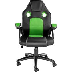 tectake Mike Gaming Chair - Black/Green