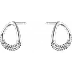 Georg Jensen Offspring Earrings - Silver/Diamonds