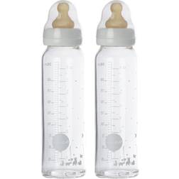 Hevea Baby Glass Bottles 240ml 2-pack