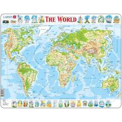 Larsen The World Physical Map 80 Pieces